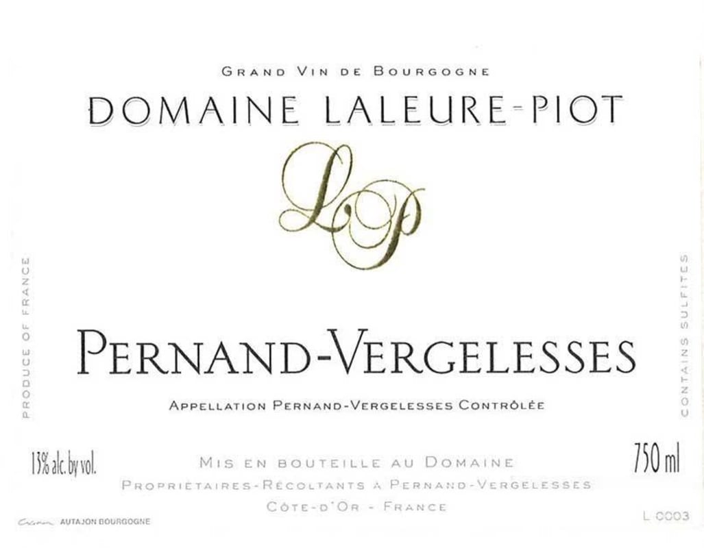 Domaine Laleure-Piot Pernand-Vergelesses 2012 Front Label