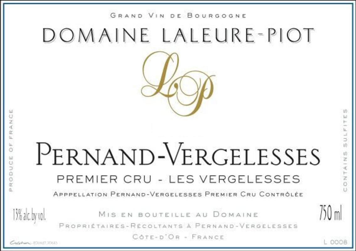 Domaine Laleure-Piot Pernand-Vergelesses 2007 Front Label