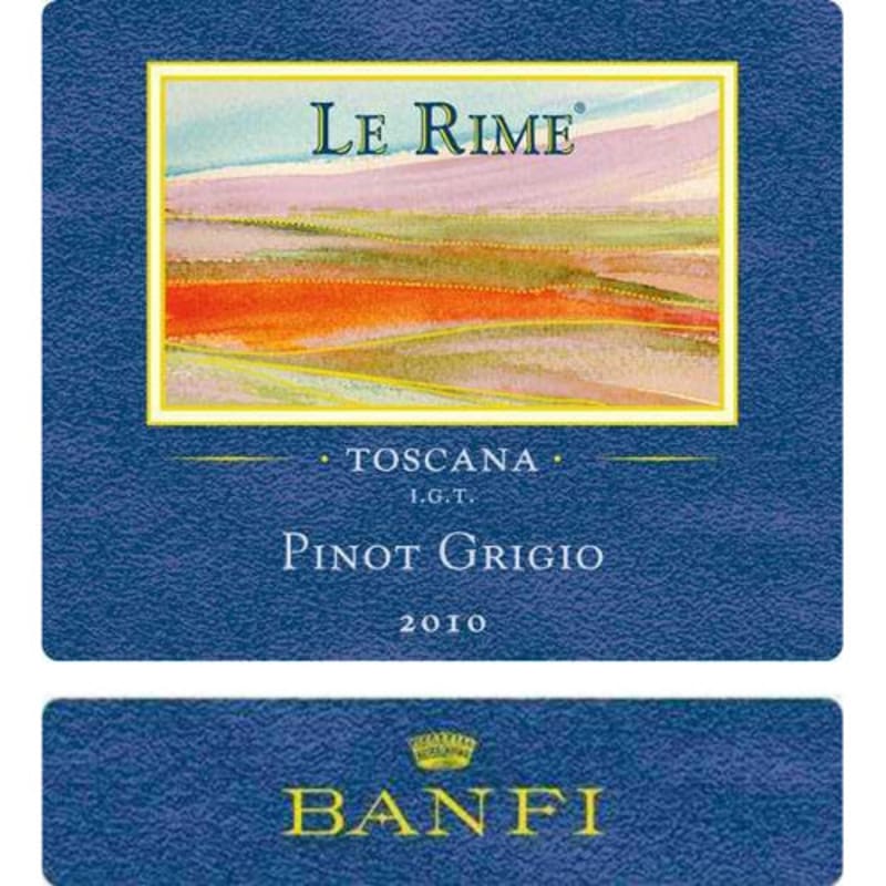 Banfi Le Rime Pinot Grigio 2010 Front Label