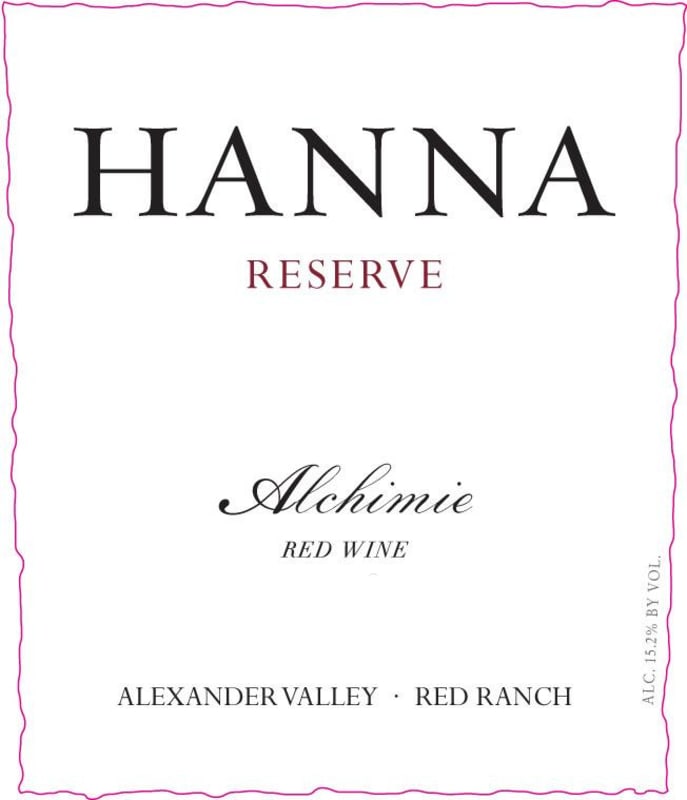 Hanna Reserve Alchimie 2014 Front Label