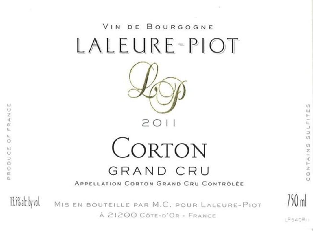 Domaine Laleure-Piot Corton Grand Cru 2011 Front Label