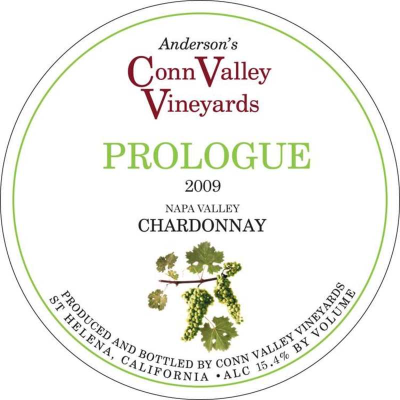 Anderson's Conn Valley Vineyards Prologue Chardonnay 2009 Front Label