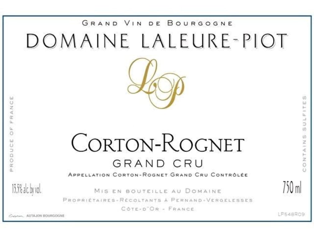 Domaine Laleure-Piot Corton-Rognet Grand Cru 2010 Front Label