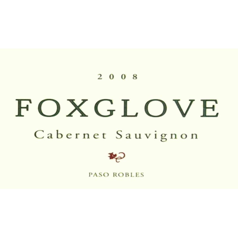 Foxglove Cabernet Sauvignon 2008 Front Label