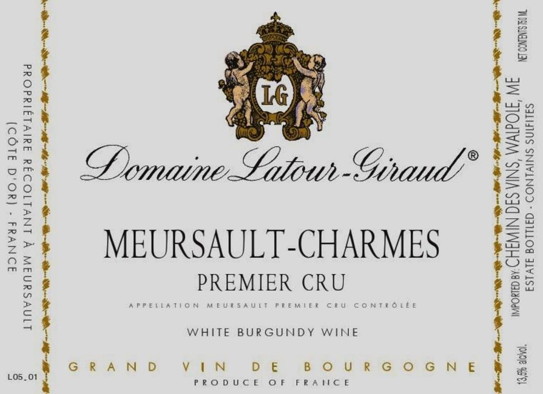 Domaine Latour-Giraud Meursault-Charmes Premier Cru 2014 Front Label