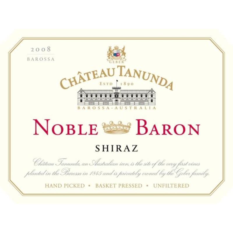 Chateau Tanunda Noble Baron Shiraz 2008 Front Label