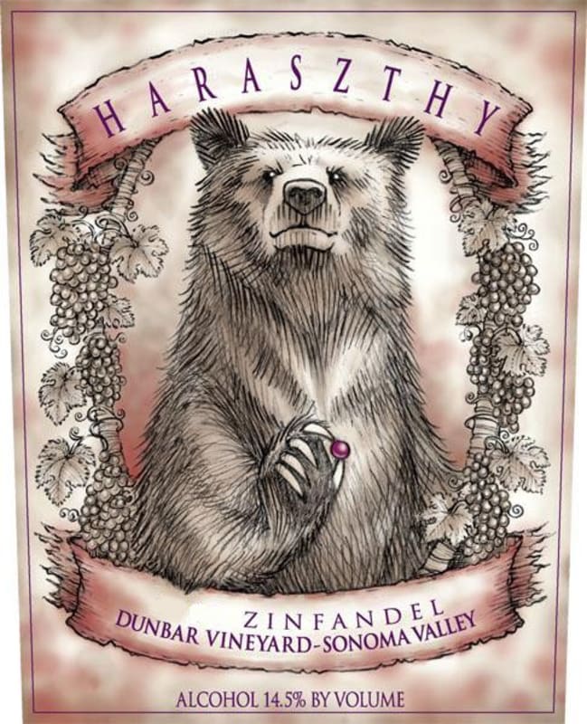 Haraszthy Family Cellars Dunbar Vineyard Zinfandel 2013 Front Label