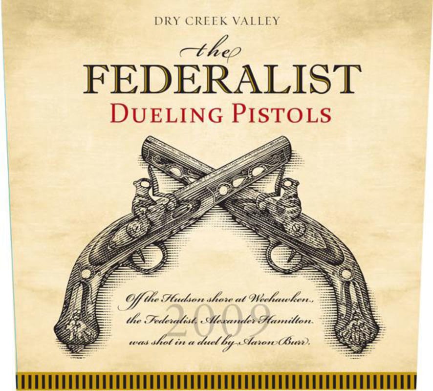 The Federalist Dueling Pistols Red Blend 2009 Front Label