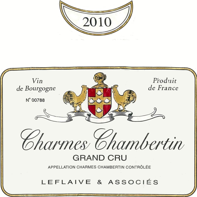 Domaine Leflaive Charmes-Chambertin Grand Cru 2010 Front Label