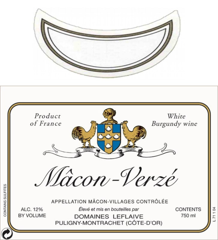 Domaine Leflaive Macon-Verze 2014 Front Label