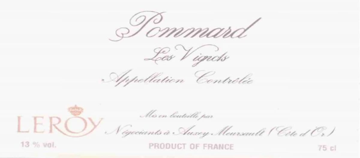 Domaine Leroy Pommard Les Vignots 2011 Front Label