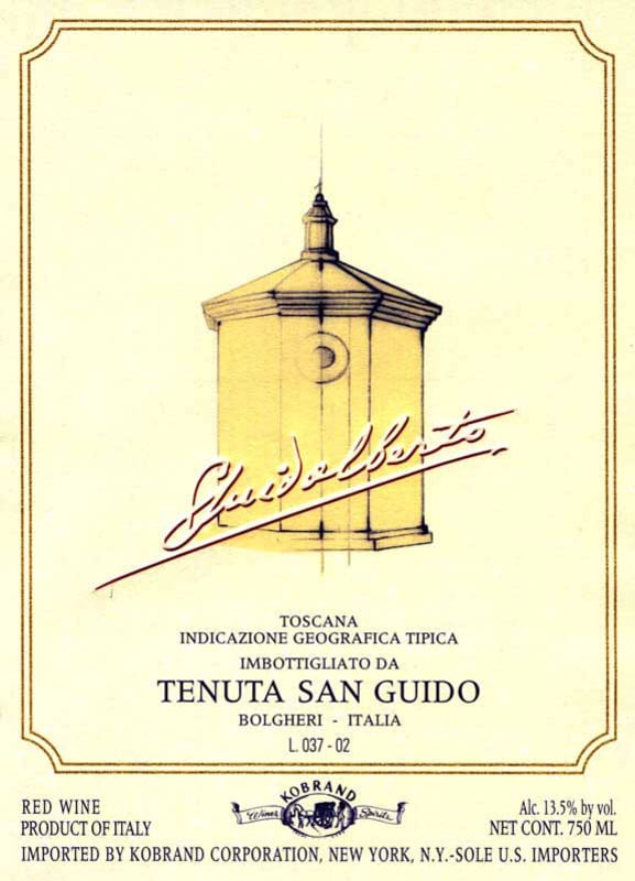 Tenuta San Guido Guidalberto 2009 Front Label
