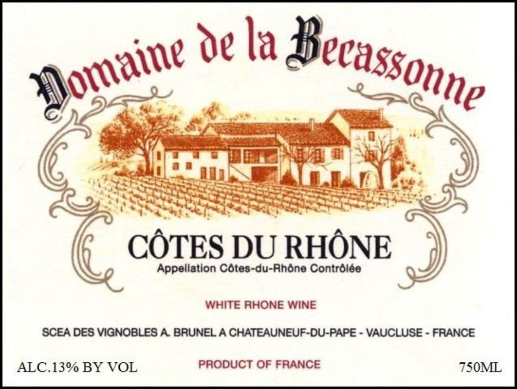Les Cailloux Cotes du Rhone Blanc 2015 Front Label
