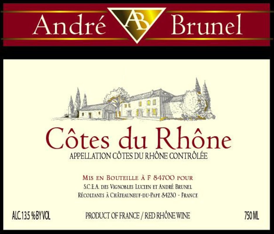 Les Cailloux Cotes du Rhone Rouge 2012 Front Label