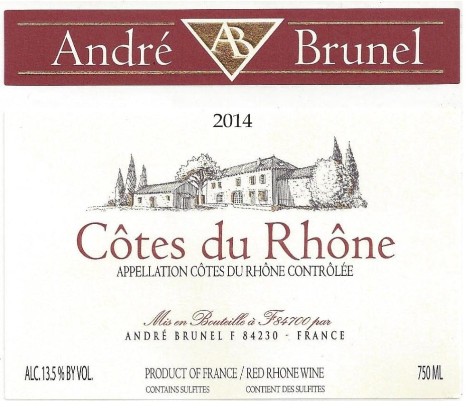 Les Cailloux Cotes du Rhone Rouge 2014 Front Label