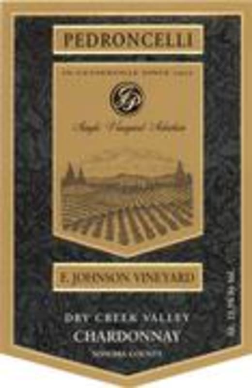 Pedroncelli Frank Johnson Vineyard Chardonnay 1998 Front Label