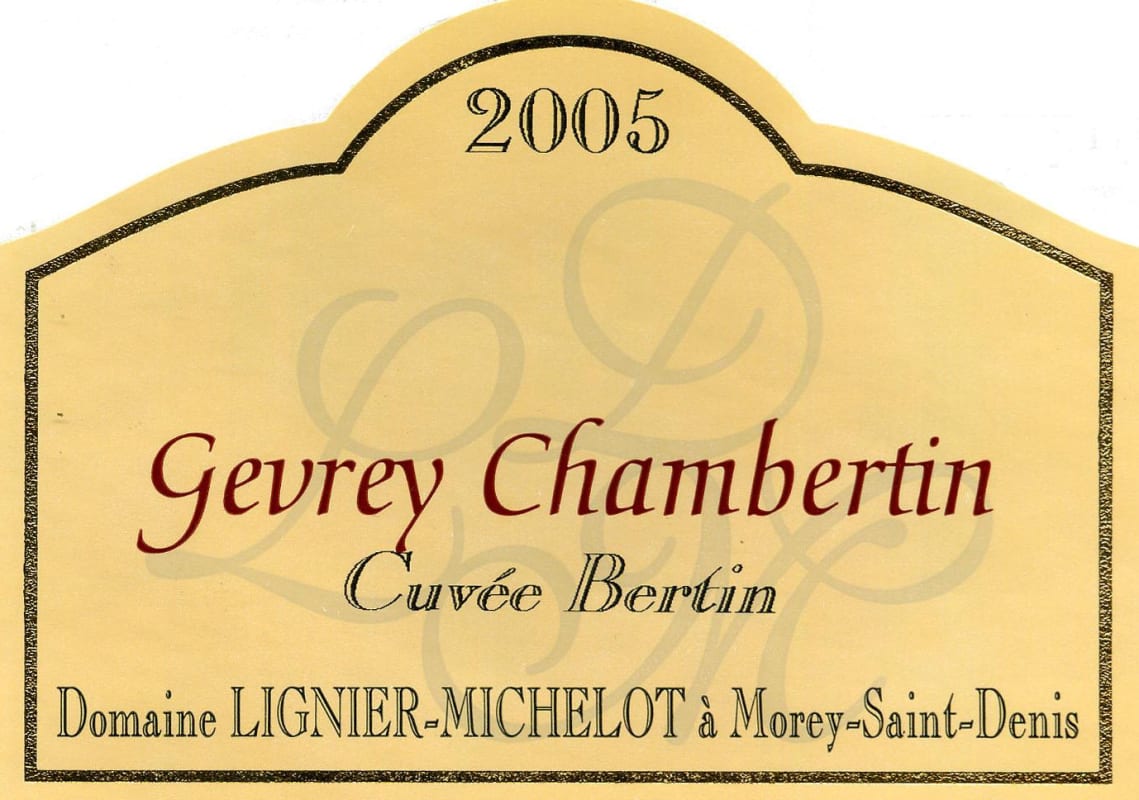 Lignier-Michelot Gevrey-Chambertin Cuvee Bertin 2005 Front Label