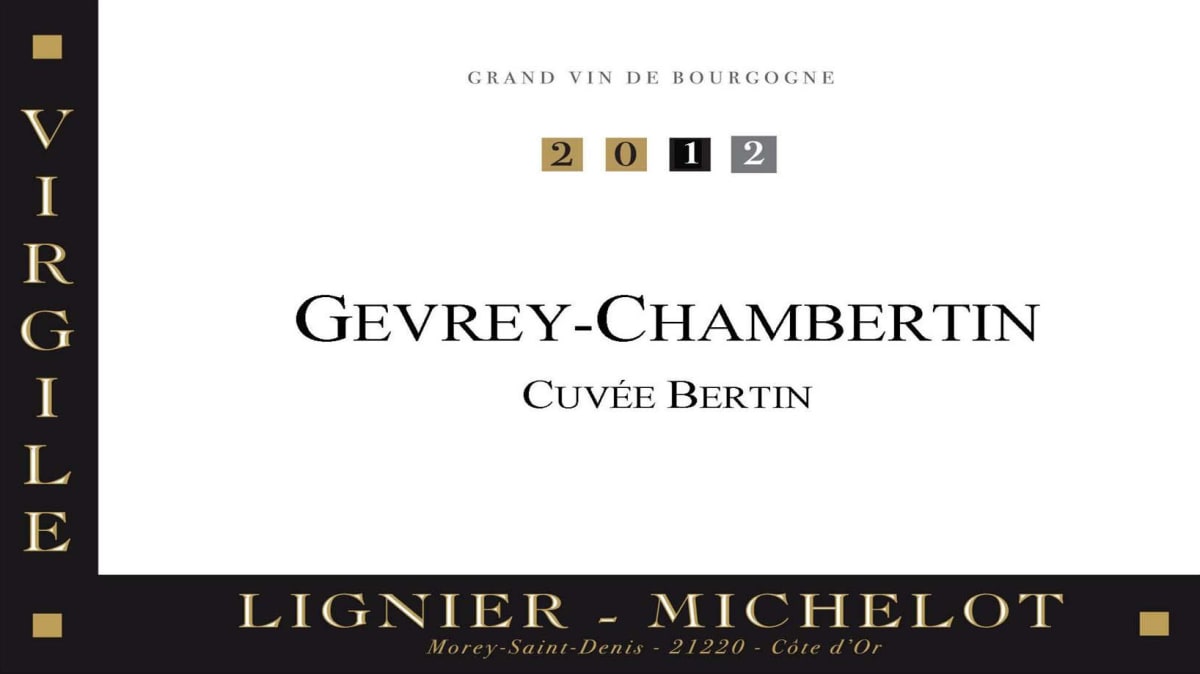 Lignier-Michelot Gevrey-Chambertin Cuvee Bertin 2012 Front Label