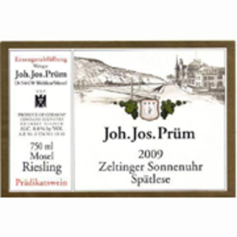 Joh. Jos. Prüm Zeltinger Sonnenuhr Riesling Spatlese 2009 Front Label