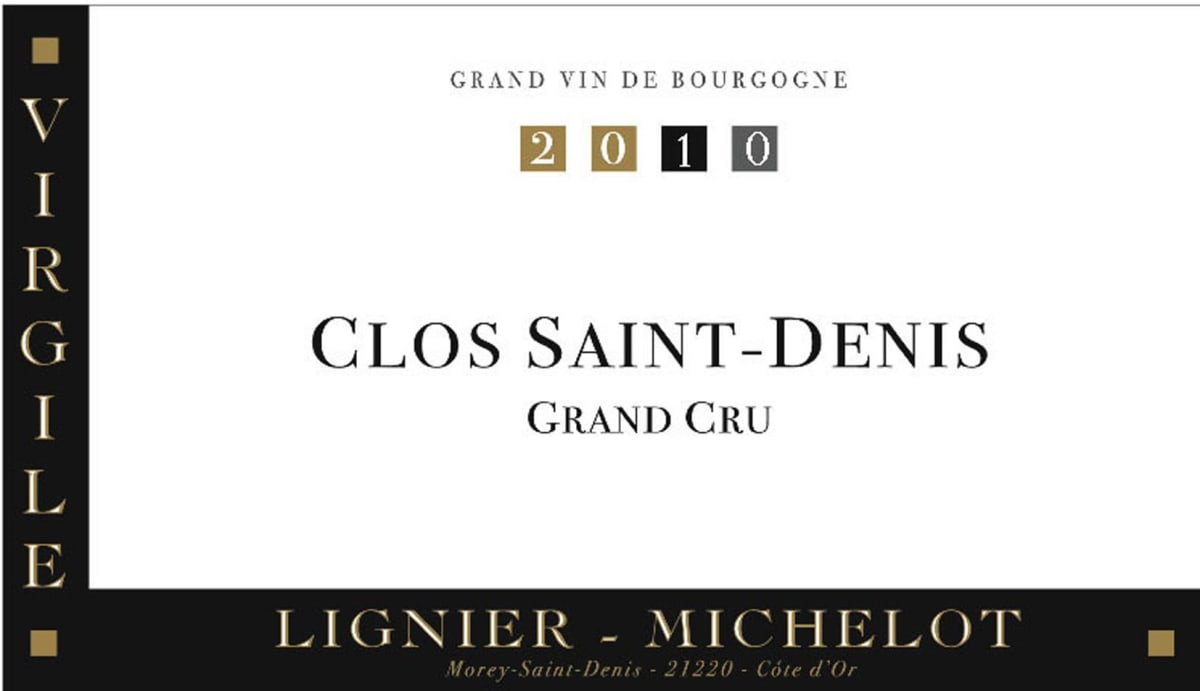 Lignier-Michelot Clos Saint-Denis Grand Cru 2010 Front Label