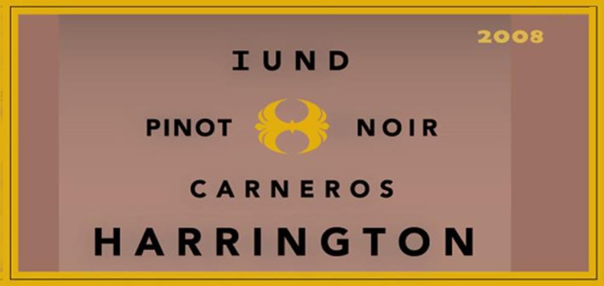 Harrington Iund Vineyard Pinot Noir 2008 Front Label
