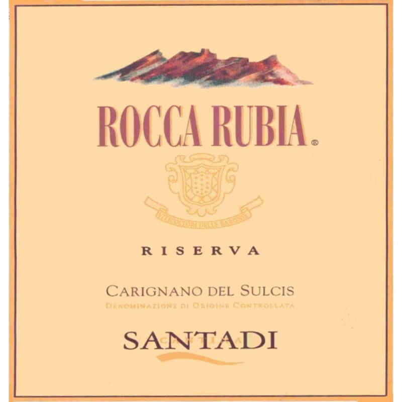 Santadi Rocca Rubia Carignano del Sulcis Riserva 2007 Front Label