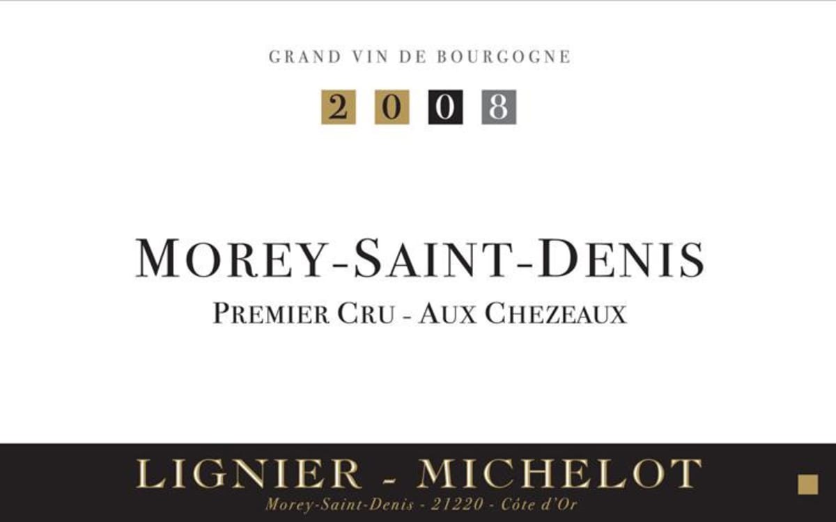 Lignier-Michelot Morey-Saint-Denis Aux Chezeaux Premier Cru 2008 Front Label