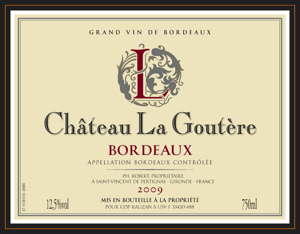 Chateau La Goutere 2009 Front Label