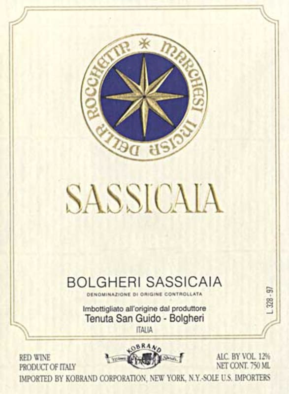 Tenuta San Guido Sassicaia 2008 Front Label