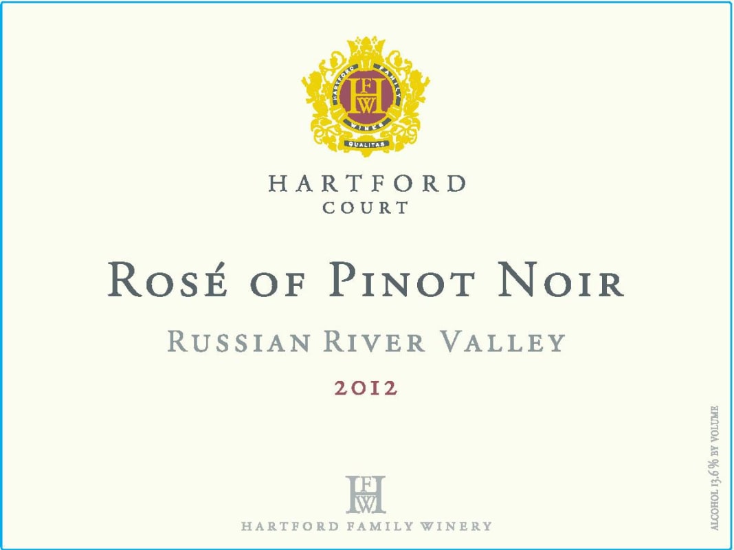 Hartford Rose of Pinot Noir 2012 Front Label
