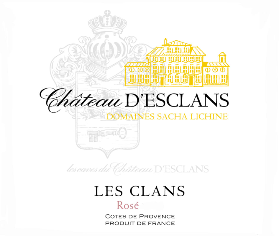 Chateau d'Esclans Les Clans Rose 2008 Front Label