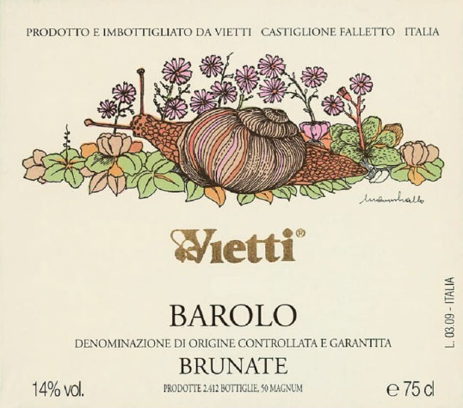 Vietti Barolo Brunate 2005 Front Label