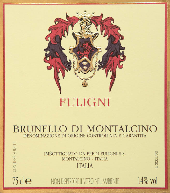 Fuligni Brunello di Montalcino 2006 Front Label