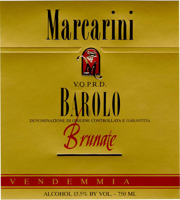 Marcarini Barolo Brunate 2007 Front Label