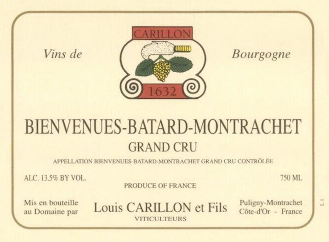Dom. Louis Carillon Bienvenues Batard Montrachet Grand Cru 2009 Front Label