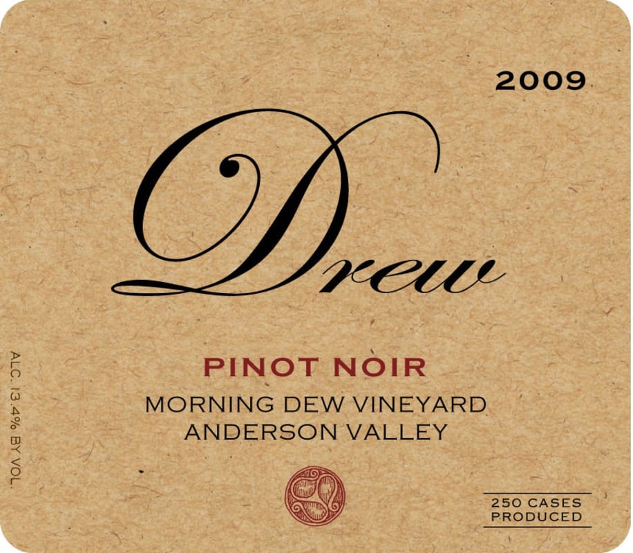 Drew Morning Dew Pinot Noir 2009 Front Label