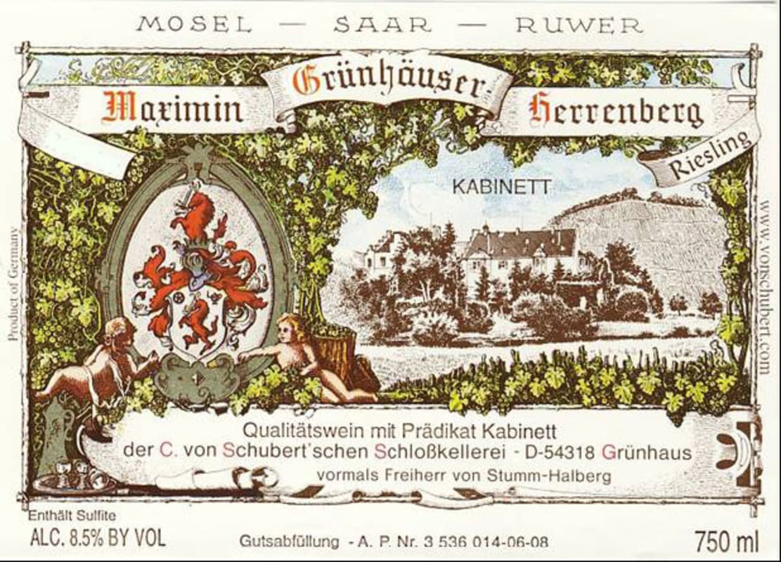 Maximin Grunhaus Herrenberg Riesling Kabinett 2009 Front Label
