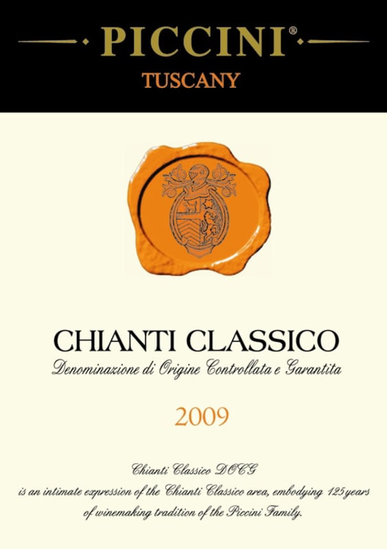 Piccini Chianti Classico 2009 Front Label