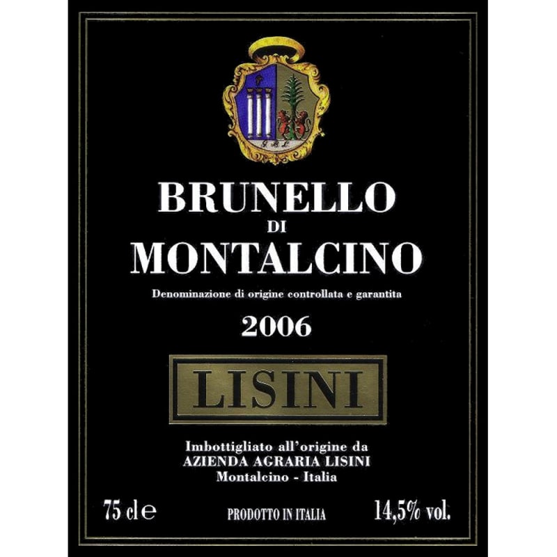 Lisini Brunello di Montalcino 2006 Front Label