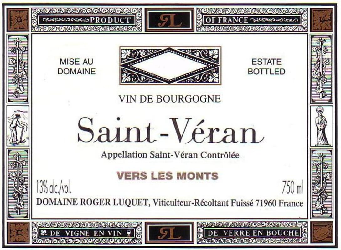 R. Luquet Saint-Veran Vers les Monts 2012 Front Label