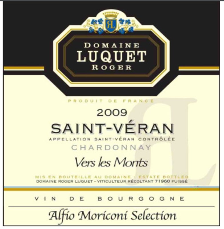 R. Luquet Saint-Veran Vers les Monts 2009 Front Label