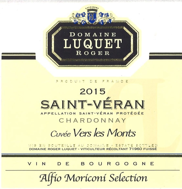 R. Luquet Saint-Veran Vers les Monts 2015 Front Label
