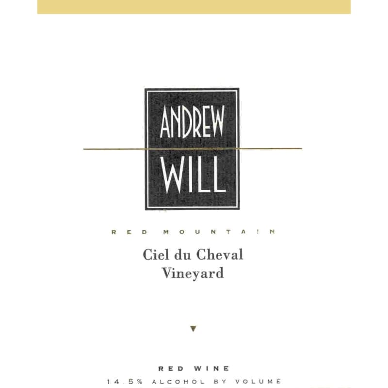 Andrew Will Winery Ciel du Cheval 2008 Front Label