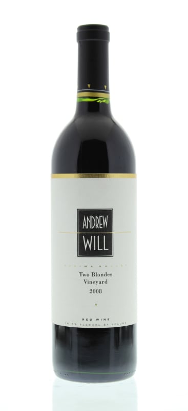 Andrew Will Winery Two Blondes Vineyard Red 2008 Front Bottle Shot