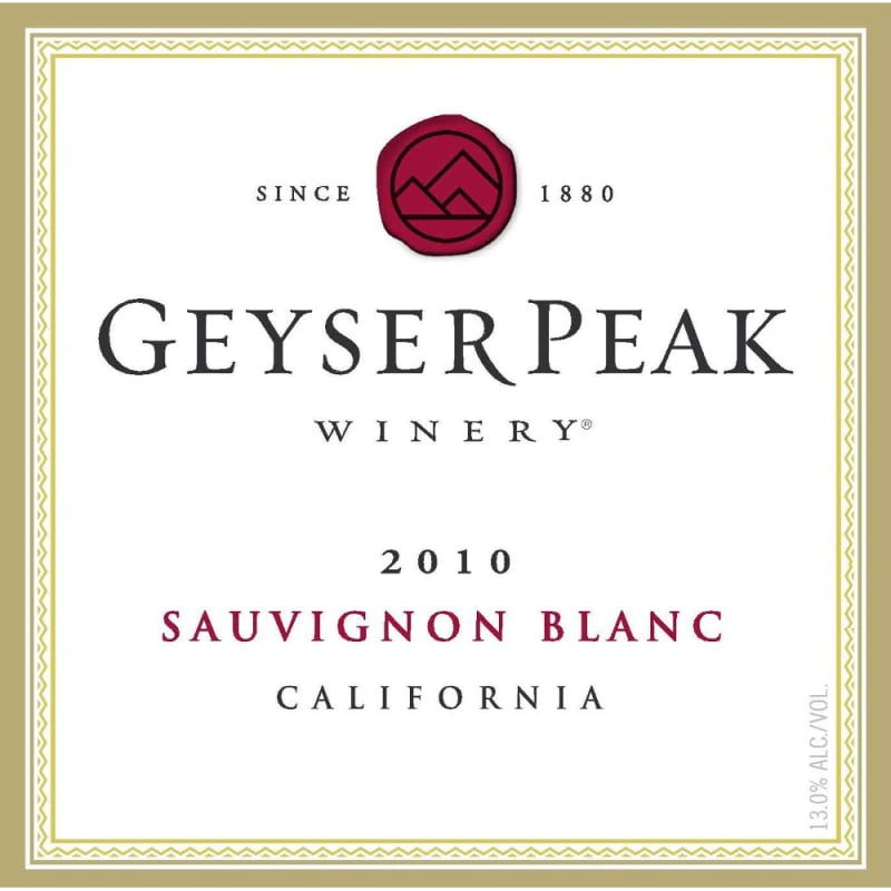 Geyser Peak Sauvignon Blanc 2010 Front Label