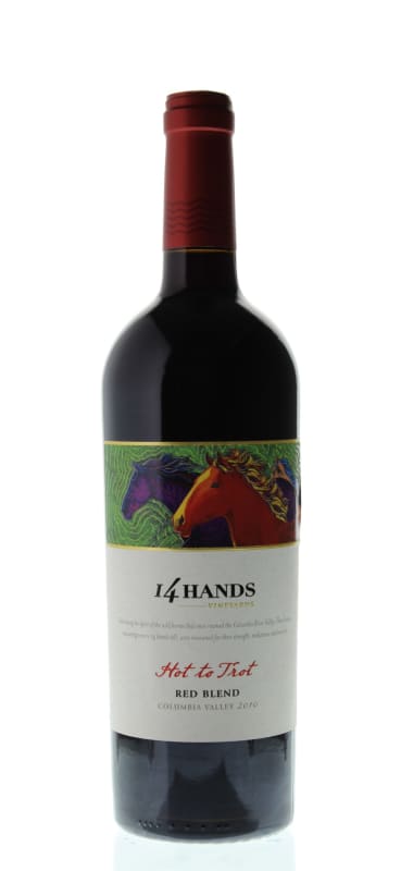 14 Hands Hot to Trot Red Blend 2010 Front Bottle Shot