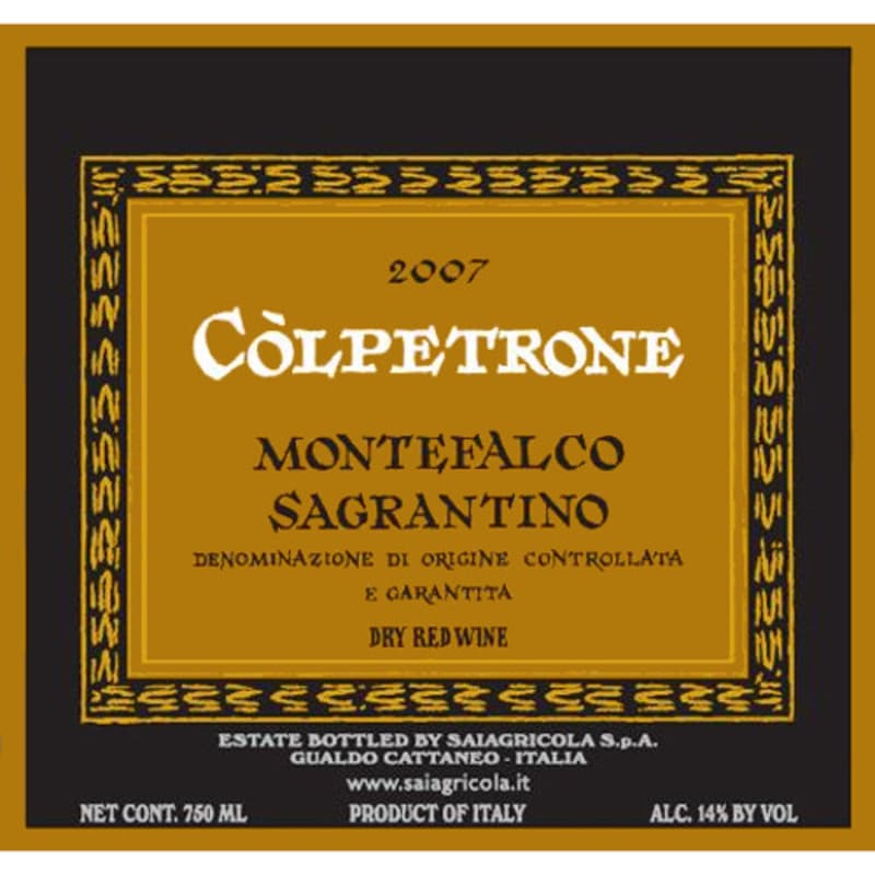 Colpetrone Sagrantino di Montefalco 2007 Front Label