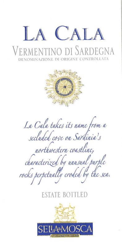 Sella & Mosca La Cala Vermentino 2010 Front Label