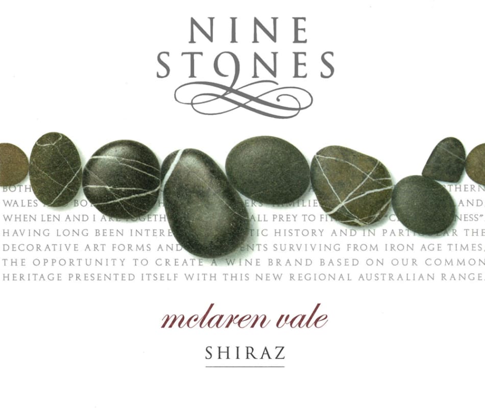 Nine Stones Nine Stones McLaren Vale Shiraz 2009 Front Label