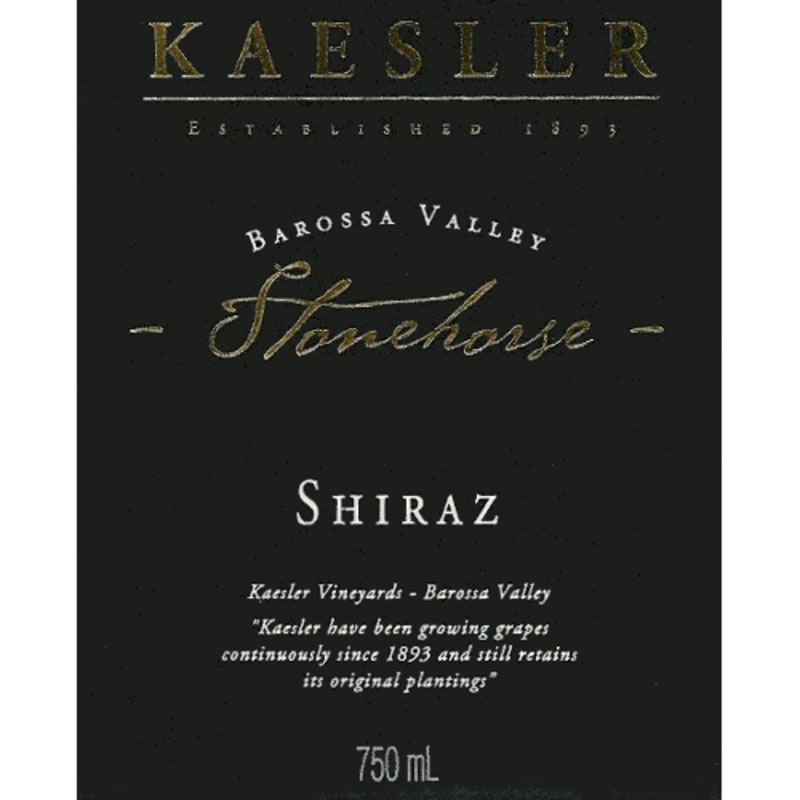 Kaesler Stonehorse Shiraz 2009 Front Label